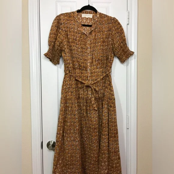 Daughters of India Light Brown Midi Dress - Picture 4 of 16